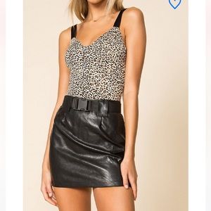 Revolve leather skirt